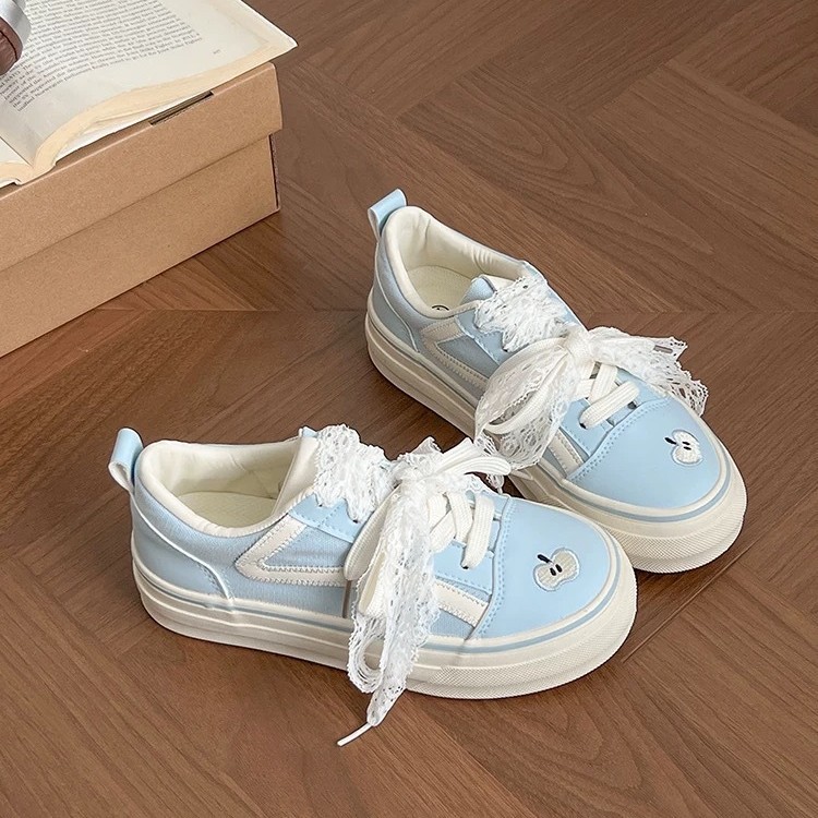 2025 nuevo diseño ins Apple skate zapatos de cabeza redonda nicho de verano transpirable zapatos de lona clásicos