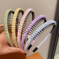 新品歯付き滑り止め子供カチューシャ女の子洗颜用カチューシャ髪伤なしカチューシャ编み上げカチューシャヘッド