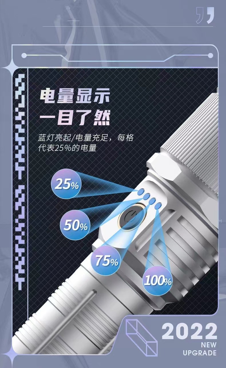 天使之眼白激光强光超亮手电筒