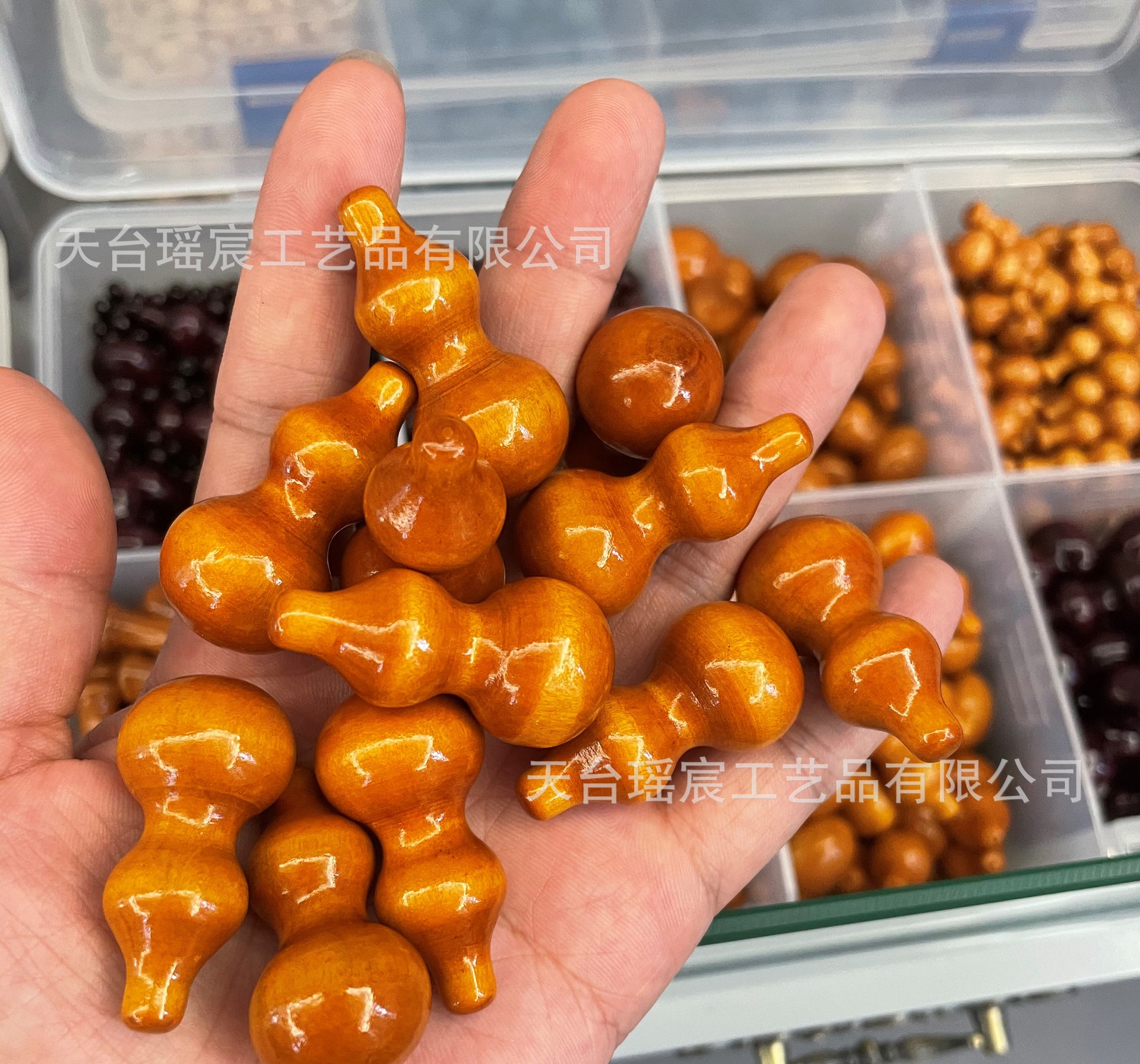 厂家木质工艺品15*30MM20*40MM荷木葫芦木质葫芦 DIY饰品配件