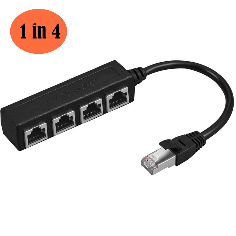 Multi-port RJ45 1-4 patch cord Ethernet 1 male to 2/3/4 female splitter port LAN network