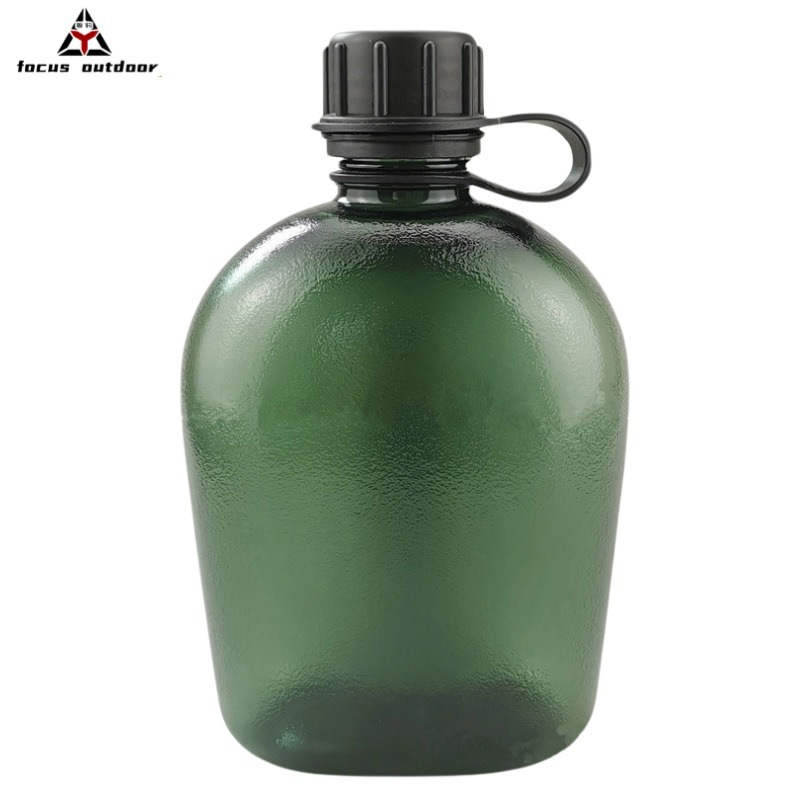 Cocina táctica al aire libre hervidor de agua militar verde para saciar la sed tritan hervidor de agua de montaña viaje a pie 1L taza de agua de grado alimenticio