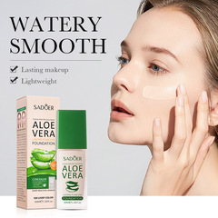 All-English makeup SADOER aloe vera liquid foundation, long-lasting, clear, concealer, not easy to remove makeup, cross-border foreign trade wholesale