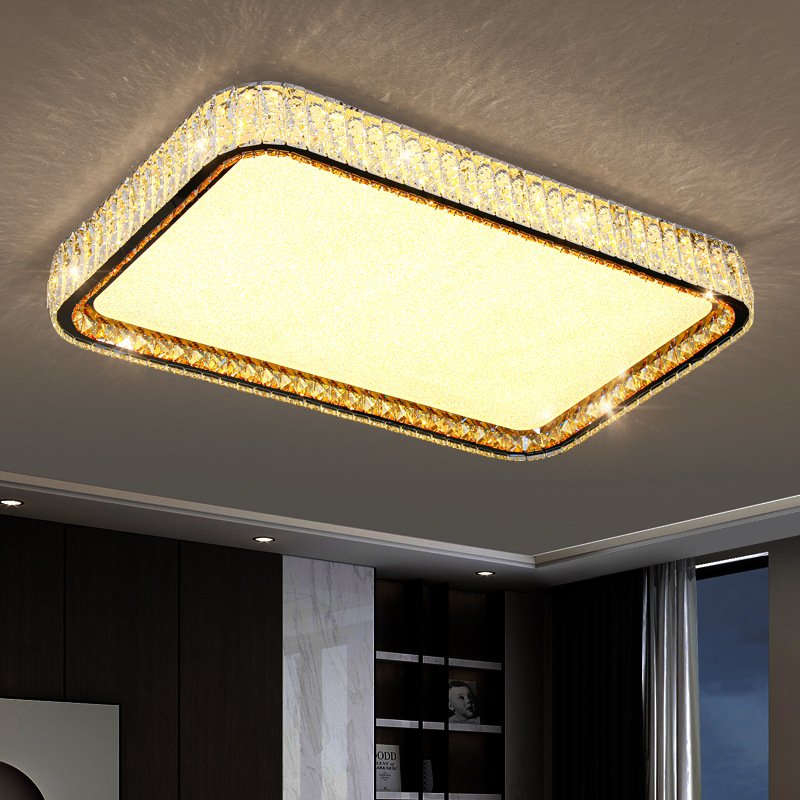 水晶吸顶灯全光谱护眼客厅主灯现代简约卧室餐厅全屋灯具套餐智能