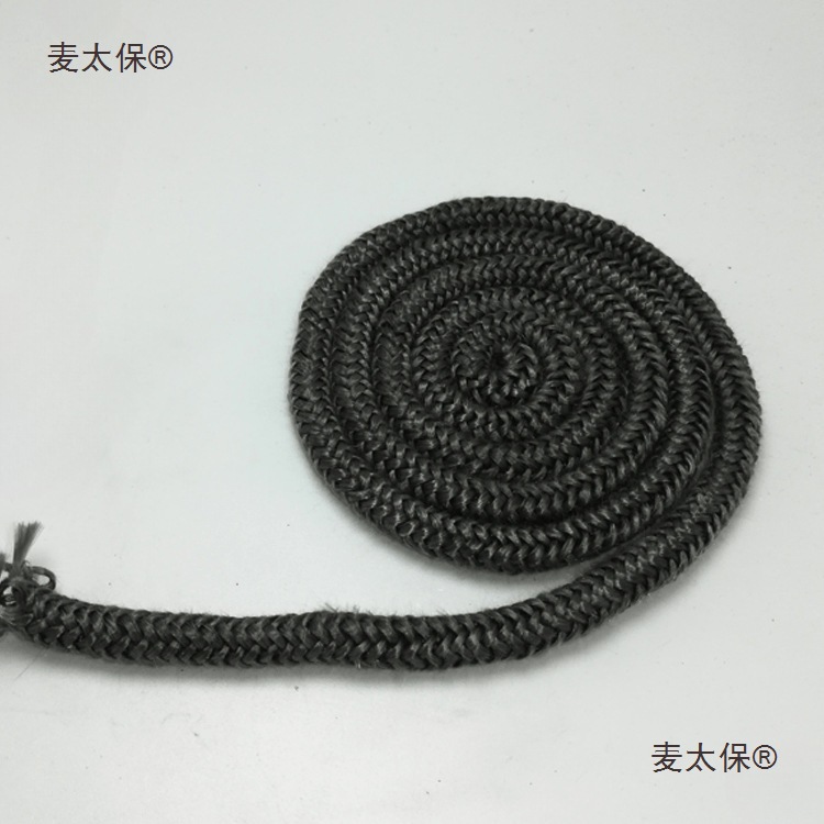 玻璃纤维炉门密封绳 耐高温黑色密封条 真火颗粒壁炉密封配麦太保