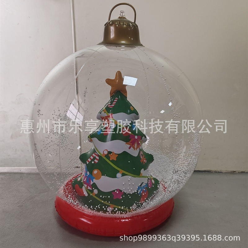 工場直販 PVC インフレータブルクリスマスボール中庭楽しい透明クリスマスツリー LED ライトおもちゃ装飾高透明ボール|undefined