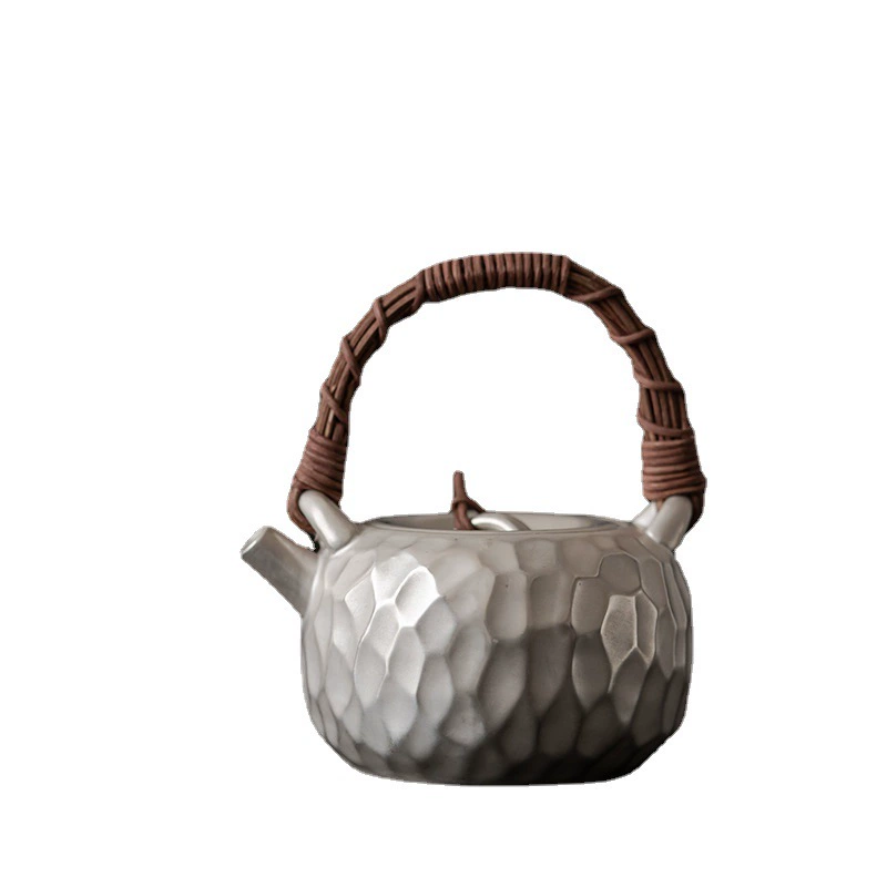 Japanese ceramic tea set, teapot, silver bracelet, handmade