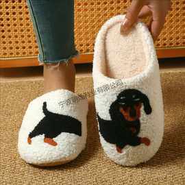 秋冬休闲卡通猫咪室内外拖鞋保暖防滑轻便包头居家月子棉拖鞋批发