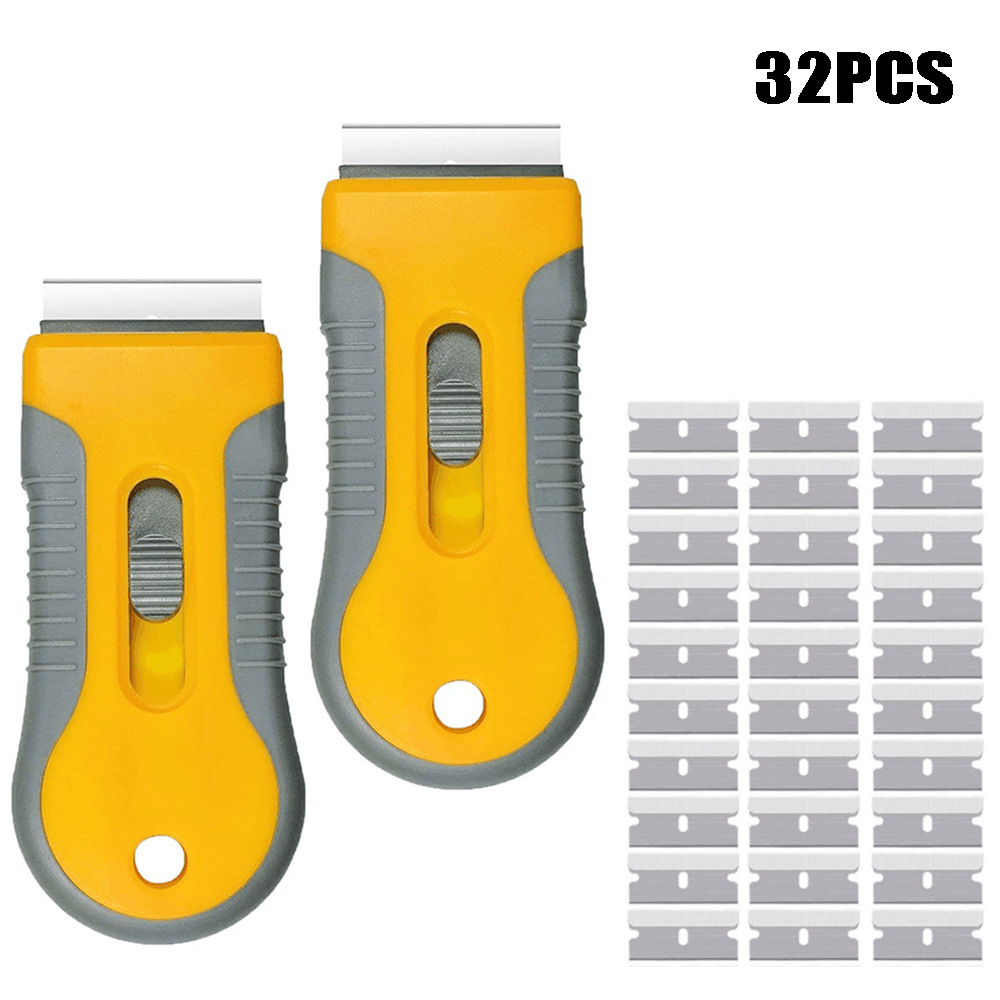 32件套胶水残留物清洁刮刀迷你便携铲刀车窗贴纸标签整理