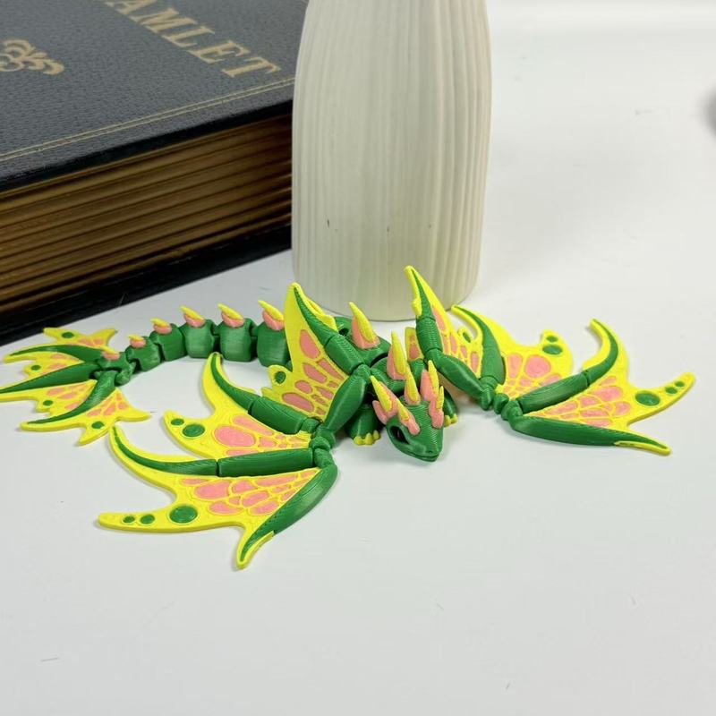 3Dプリントされたクロスボーダー人気のインペリアルドラゴン、見栄えの良いカラーマッチング、可愛くて耐久性のあるデスクトップ装飾品|undefined
