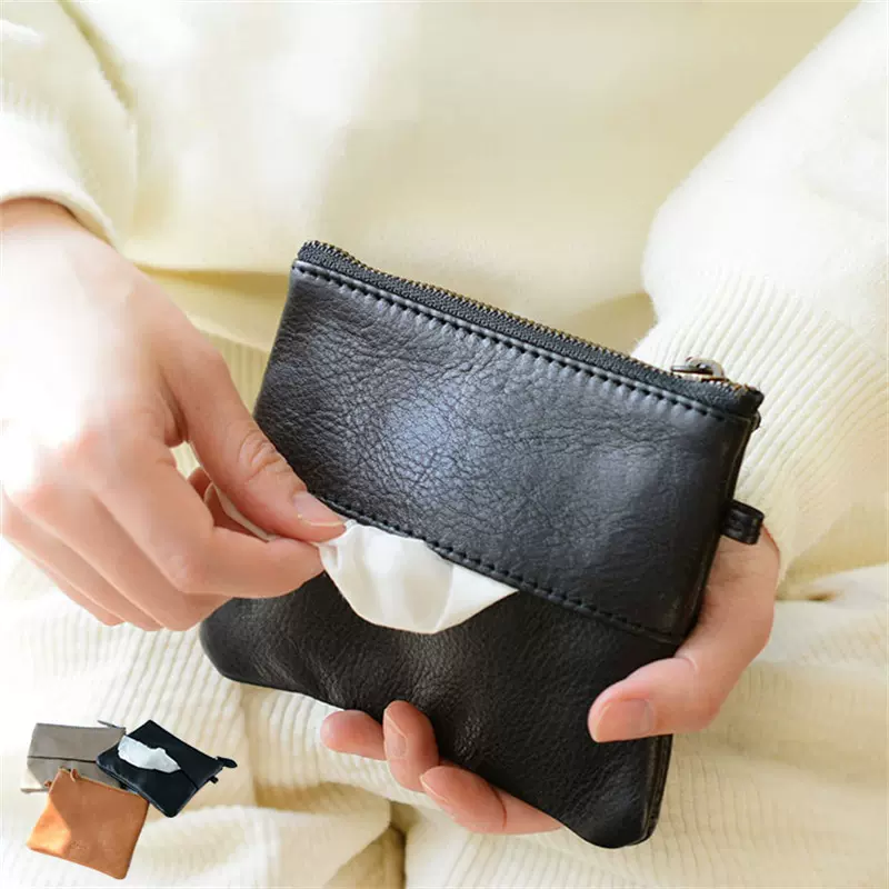 新款软皮拉链收纳小包 迷你纸巾卫生巾包 多功能随身卡包证件收纳