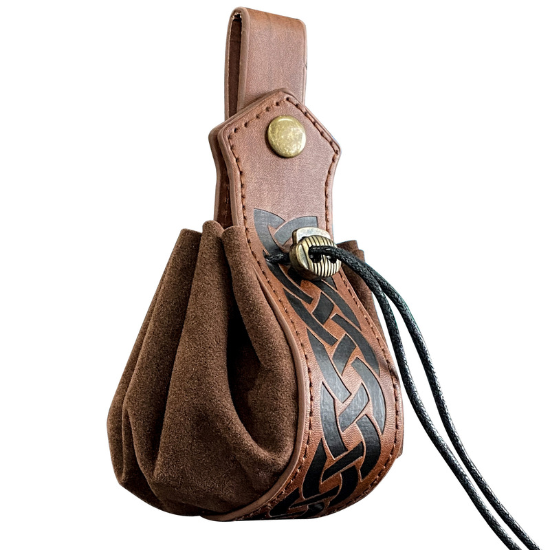Cross-Border Multi-Platform Hot-Selling Viking Style Medieval Pouch Can Be Hung with a Belt Coin Purse Retro Waist Bag