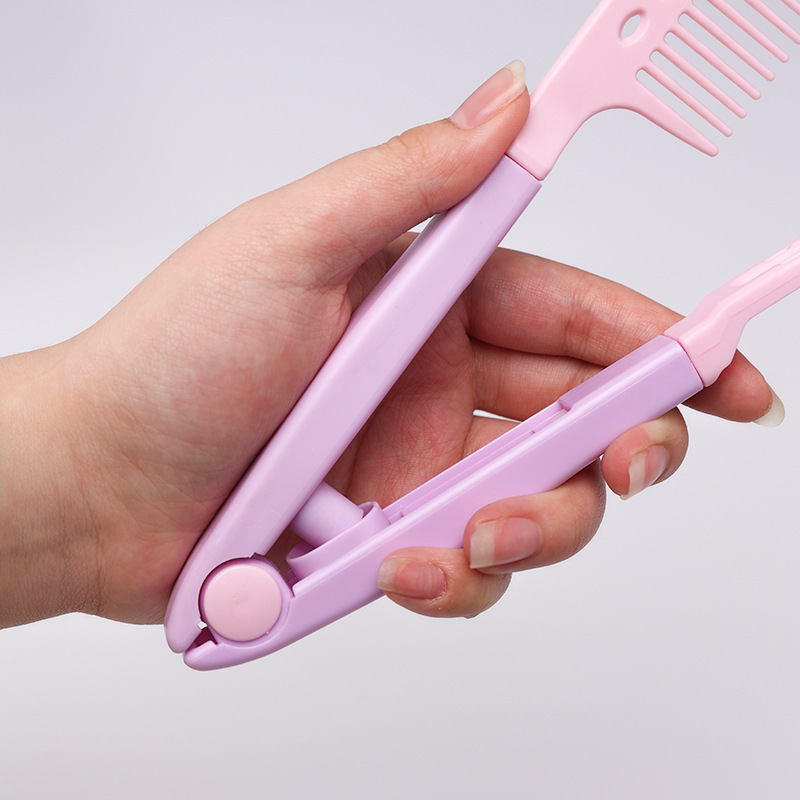 ヘアスプリントコーム、ポータブルV字型コーム、ストレート、カール、折りたたみヘアコーム、スタイリングストレートヘアコーム、外国貿易輸出専用|undefined