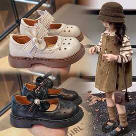 女童小皮鞋儿童洋气公主鞋子2026春秋新款小女孩时尚软底宝宝单鞋
