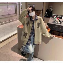 美式复古麂皮绒外套女春秋2025新款潮牌高街hiphop夹克情侣棒球服