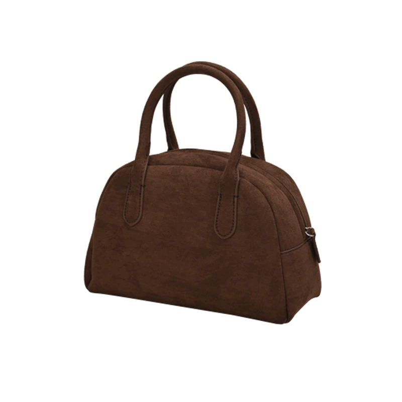 Demi-season capacious shoulder bag, retro boston bag, South Korea