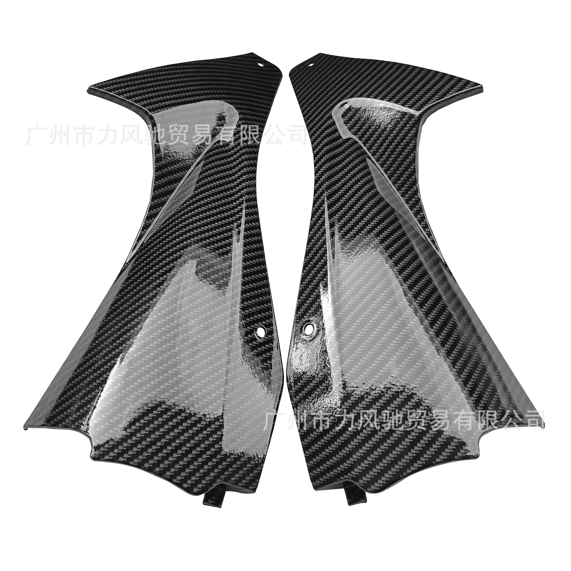 Adecuado para Yamaha R6 06-07 Placa de borde pequeño Placa de fibra de carbono frontal Placa de protección de borde Placa de fibra de carbono izquierda y derecha cubierta de tubo de cabeza