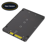 新款 NGFF (M.2 ) B Key 转 SATA 2.5寸转接卡带塑胶外壳SATA协议