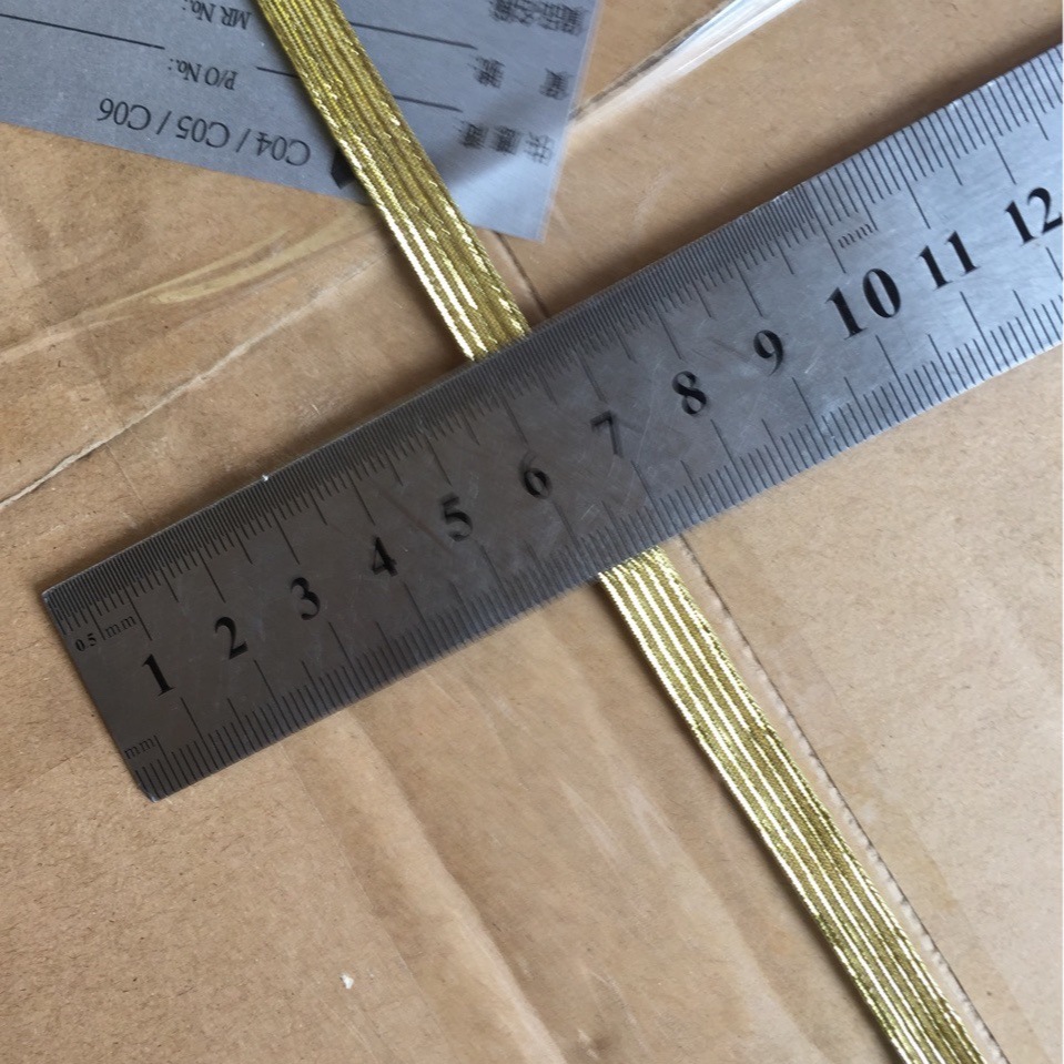 8mm金色银色松紧带走马带金葱银葱弹力带饰品蝴蝶结谷子DIY材料