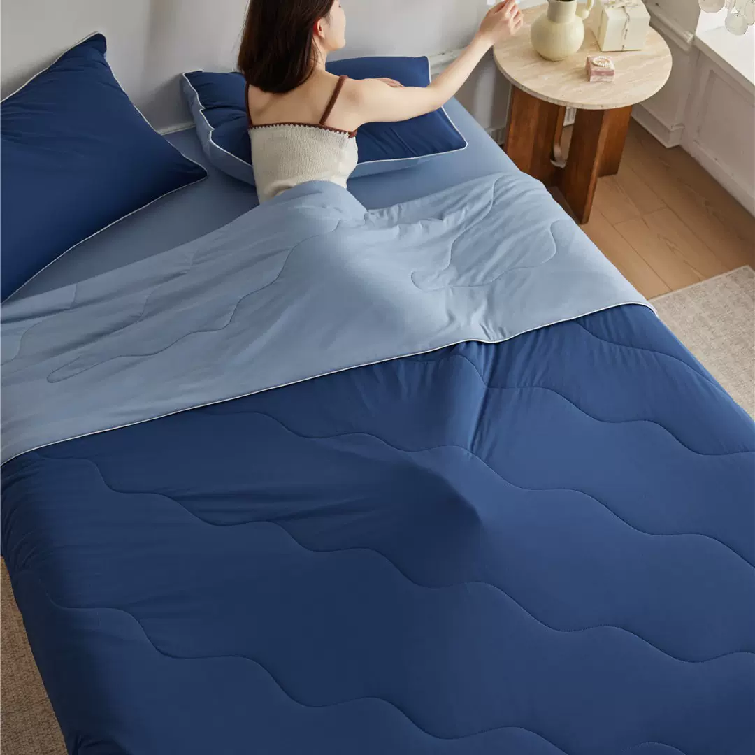 a类冷暖深睡控温被丝滑凉感透气氨纶可机洗免被套夏凉被空调被