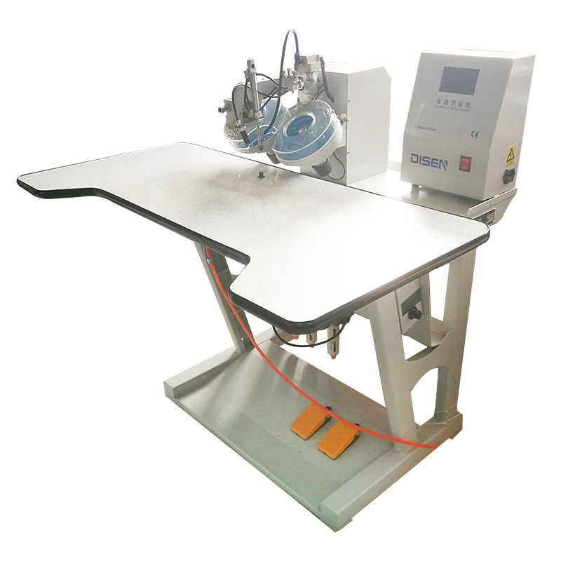 服饰品皮革服装加工机器半自动气动超声波点钻机镶钻机烫钻机价格