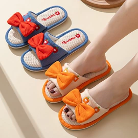 亚麻拖鞋;家居棉鞋;布艺拖鞋