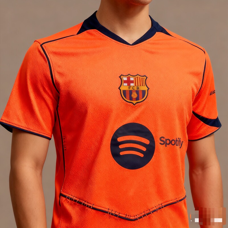 Retro Football Jersey Barcelona Home Orange Jersey Printed Numbers Replica Classic Team Logo Sports T-Shirt Fan Version