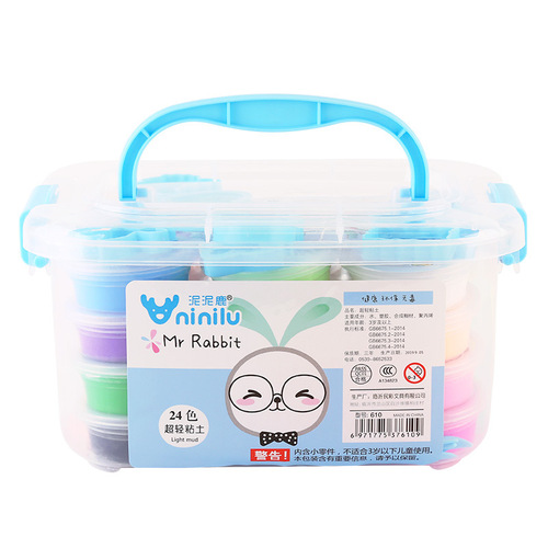 24 colors ultra-light clay 100g space mud clay children's plasticine color mud set super mud toy packaging