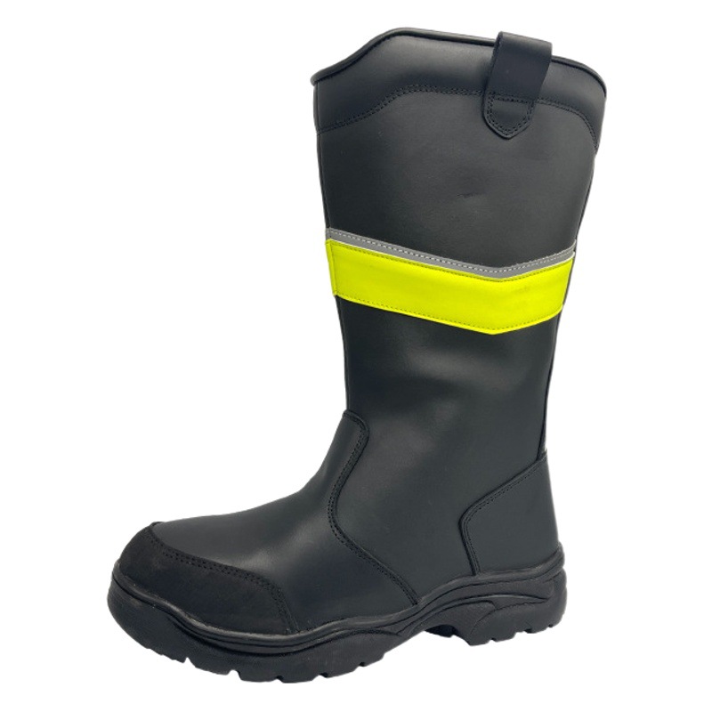 Garantía de calidad ignífugo, aislamiento térmico, impermeable, antideslizante, anti-golpe, anti-perforación, rescate de emergencia, botas de incendio de emergencia