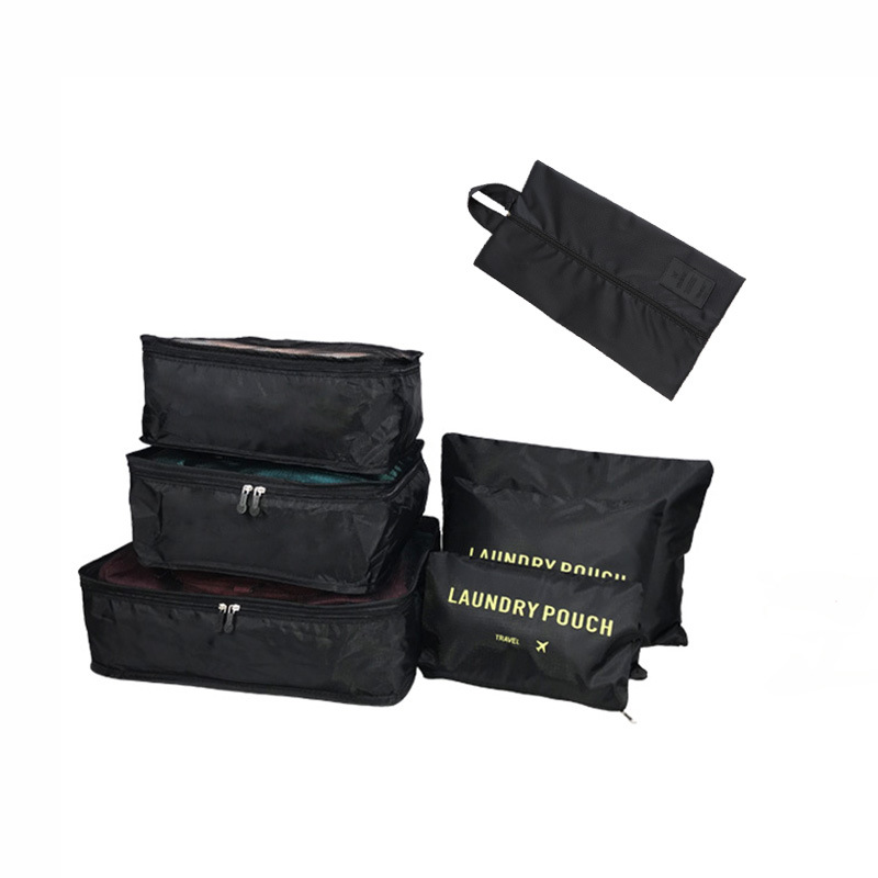 En stock al por mayor de siete piezas de almacenamiento de equipaje viaje de negocios limpio y ordenado de gran capacidad Portátil Bolsa de almacenamiento plegable