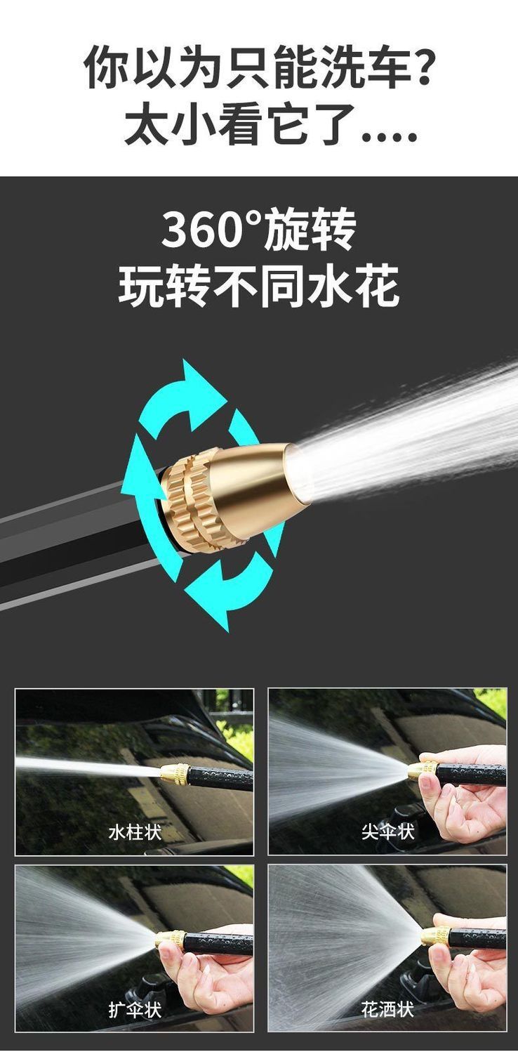 Directly supplied by the manufacturer, thickened and reinforced explosion-proof water hose for home use, car washing water gun, vegetable watering and cleaning tool, spray gun connector