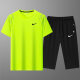 2025 new men's ice silk outdoor quick-drying short sleeve summer lovers ice breathable high elastic short sleeve suit for men and women