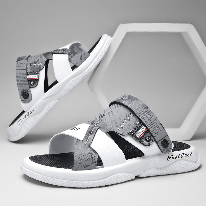 Sa per scarpe da spiaggia da uomo per il tempo libero all'aperto, nuovo stile estivo, piede antiscivolo, resistente all'usura, traspirante, una linea_voghion.com