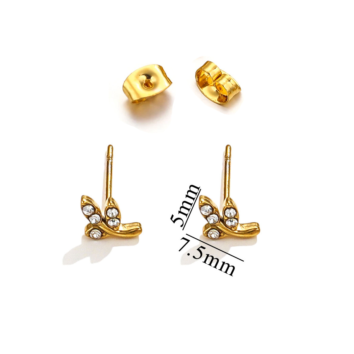 Acero inoxidable Moda europea y americana Personalidad Pendientes retro desgastados Luna Estrella Amor Rayo Pendientes de diamantes Acero de titanio