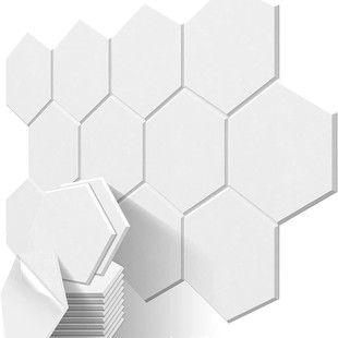 Cross-Border 12-Piece Polyester Fiber Hexagonal Soundproof Board Cork Board Replaces Office Polyester Fiber Sound-Absorbing Board