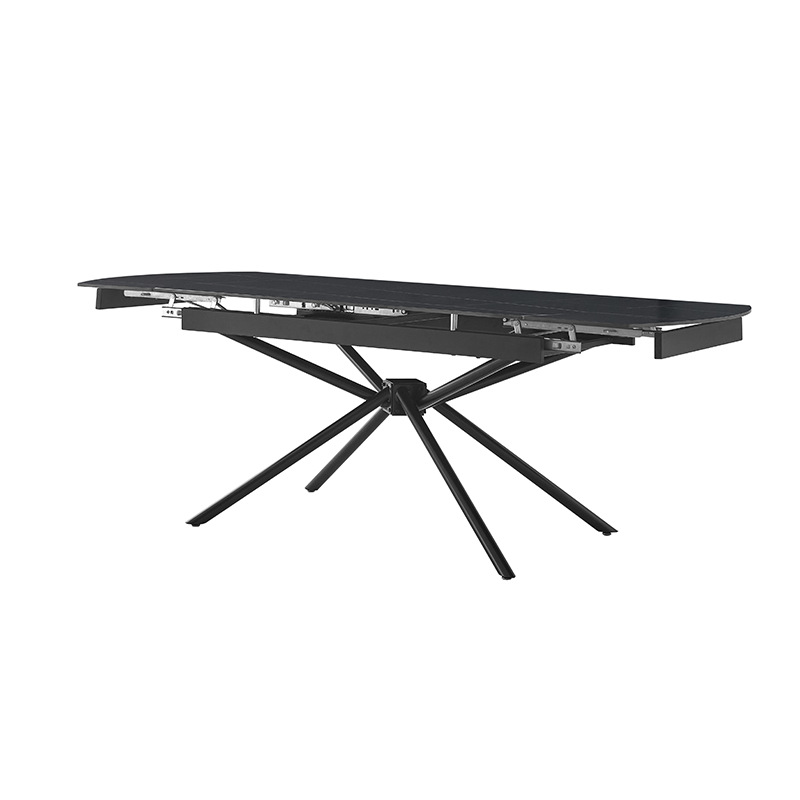 Mesa de comedor de tabla de roca de exportación plegable nórdica de lujo ligero y alta mesa de comedor plegable image 6
