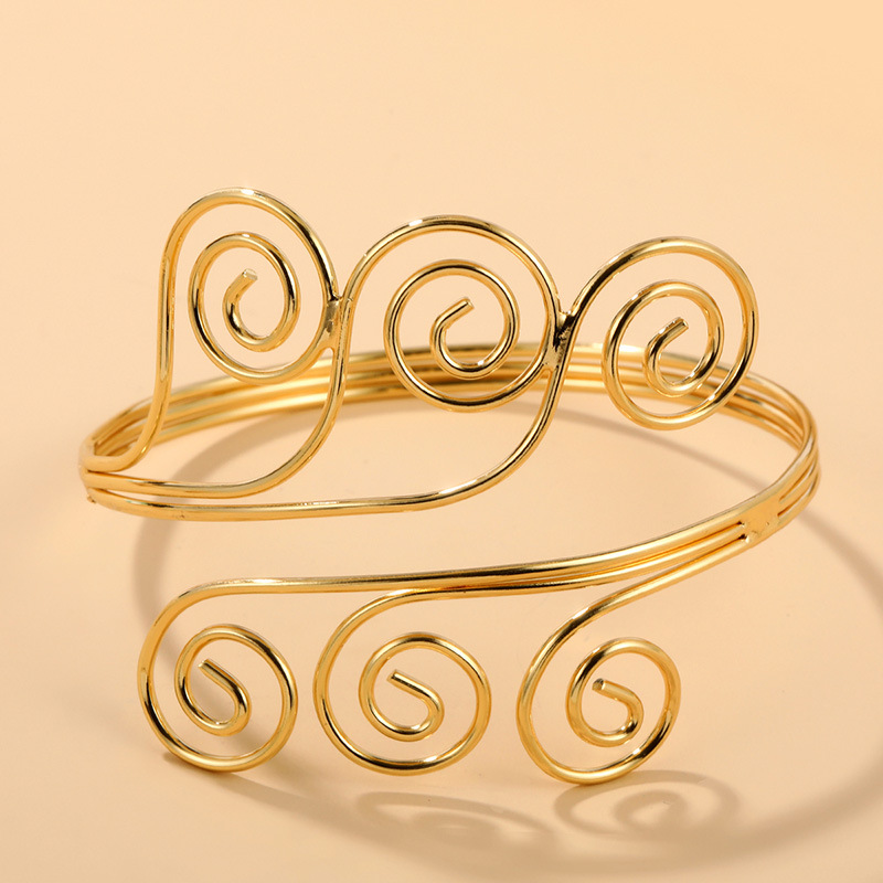 Fashion Simple Geometric Open Armband Leaf Shape Alloy Jewelry