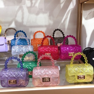 Small shoulder bag with diamond pattern, Korean style, Chanel style, chain bag