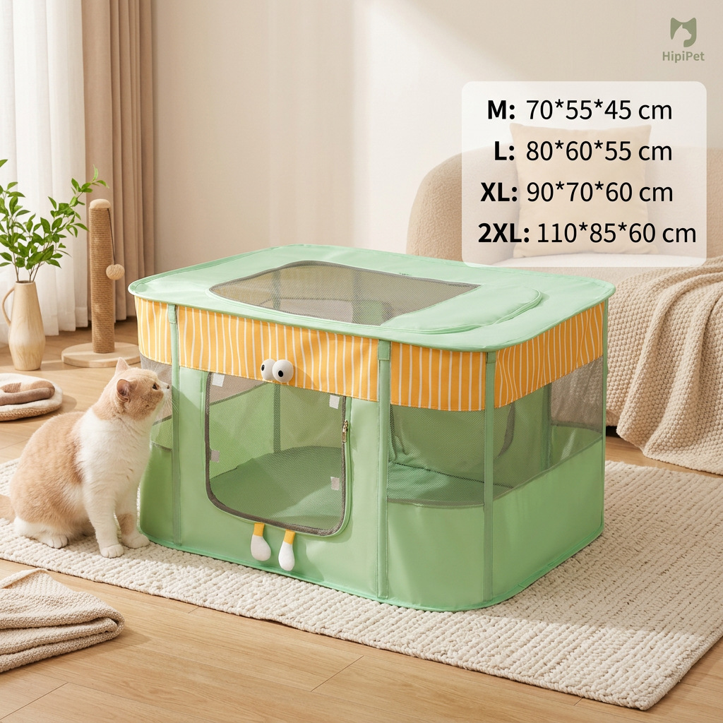 Cuarto de maternidad para gatos, nido para gatos, tienda de campaña transpirable, jaula para perros, caja cerrada para cría y maternidad, juego completo de suministros para gatos y gatitos.