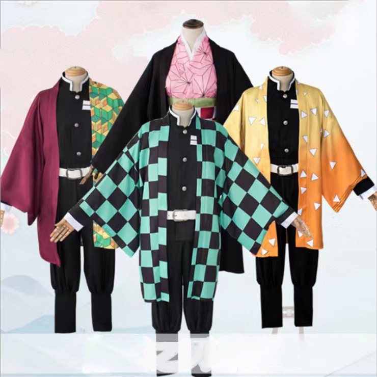 Demon Slayer Cosplay Kostyumu - Tanjiro, Nezuko, Zenitsu