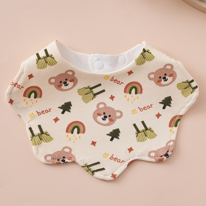 꼬마곰【큰 꽃잎 턱받이】