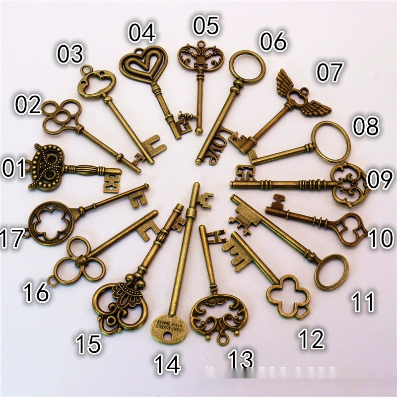 10 цветов, аксессуары для ювелирных изделий из сплава «сделай сам», случайные 30 г, 50 г, 100 г, различные подвески для ключей в стиле стимпанк