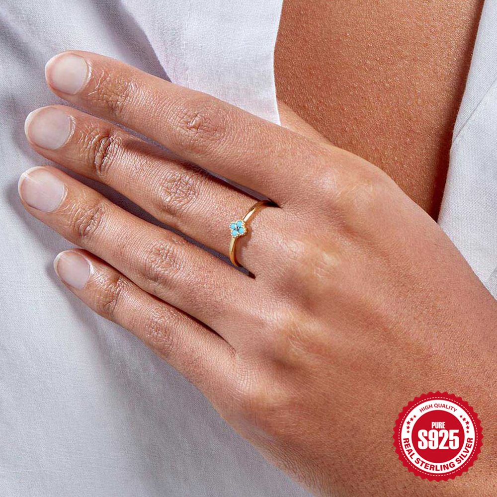 Simple Personality Turquoise Ring For Women