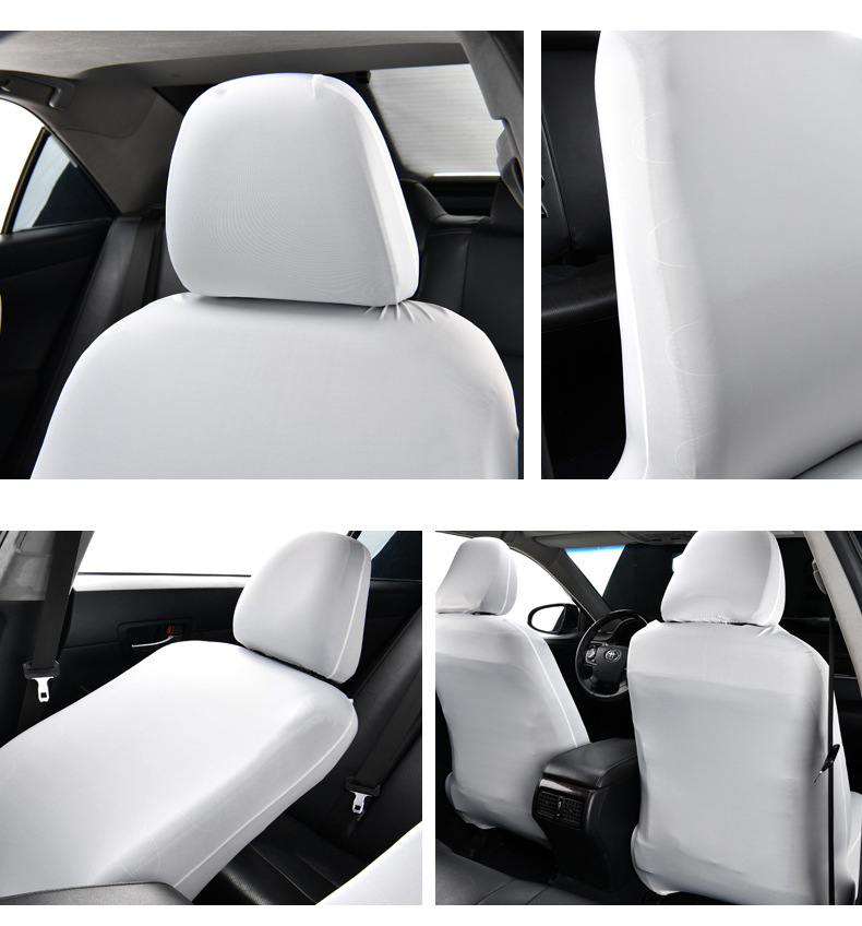 Car seat cover, cushion protector, headrest, seat separate universal cool-touch ice silk driver and passenger seat cushion cover, full coverage