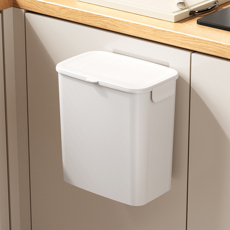新しいスライドカバー付きゴミ箱、家庭用キャビネットドア壁掛けゴミ箱、パンチングなし、蓋付きトイレットペーパーバスケット卸売|undefined