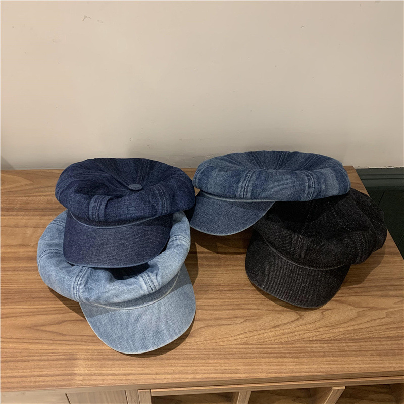 Korean Cowboy Blue Octagonal Hat Wholesale display picture 2