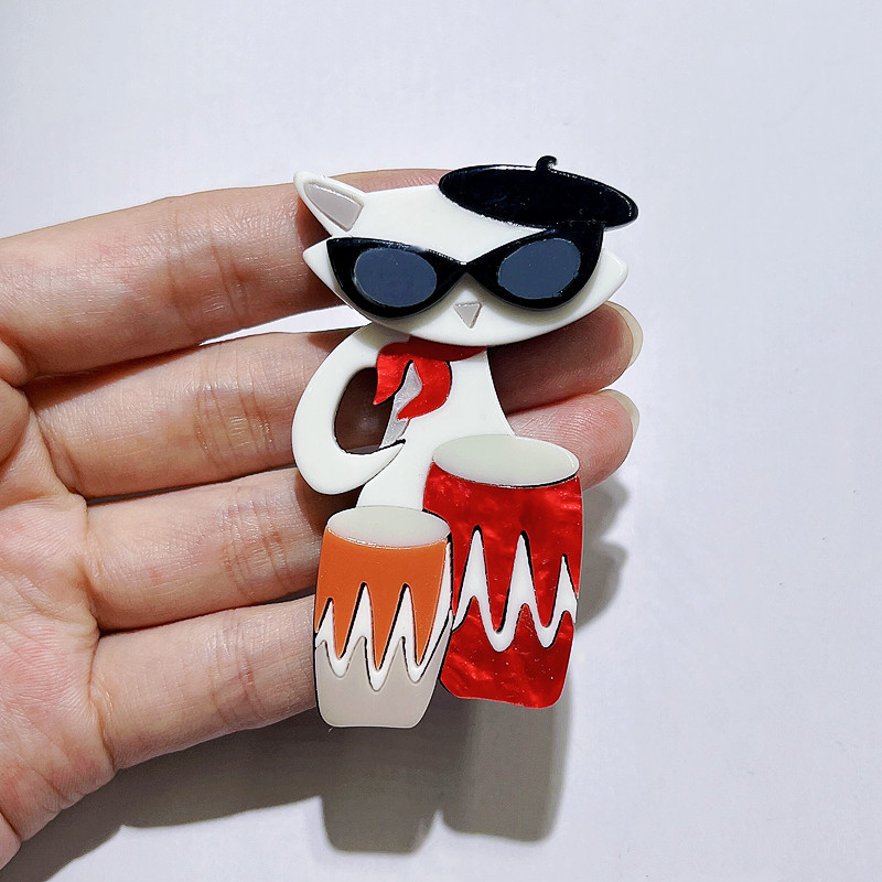 Cute Style Cute Pin Cat Arylic Women'S Brooches