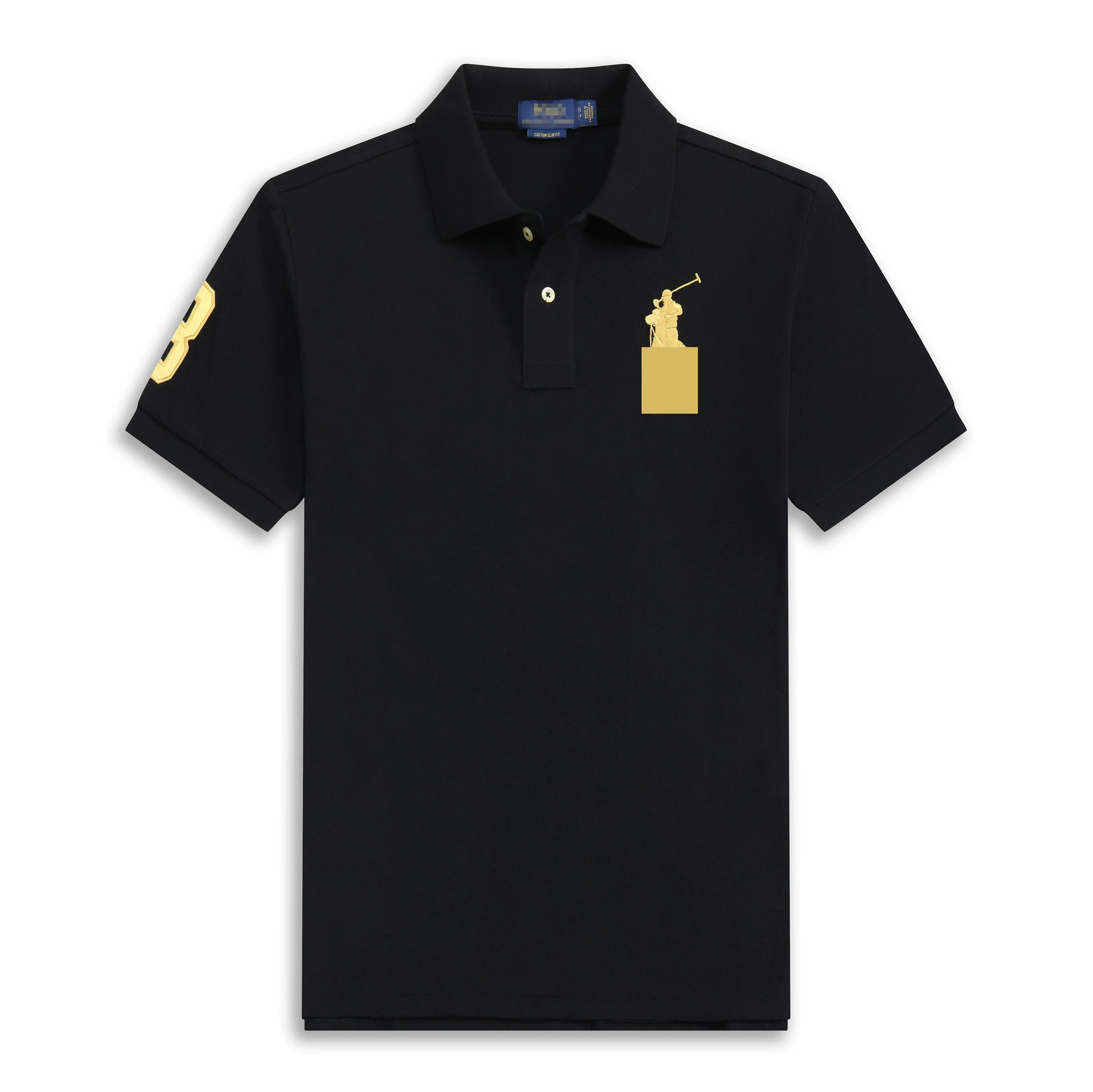 Поло футболка с коротким рукавом (POLO), вышивка, летний трикотаж, размеры XS–3XL
