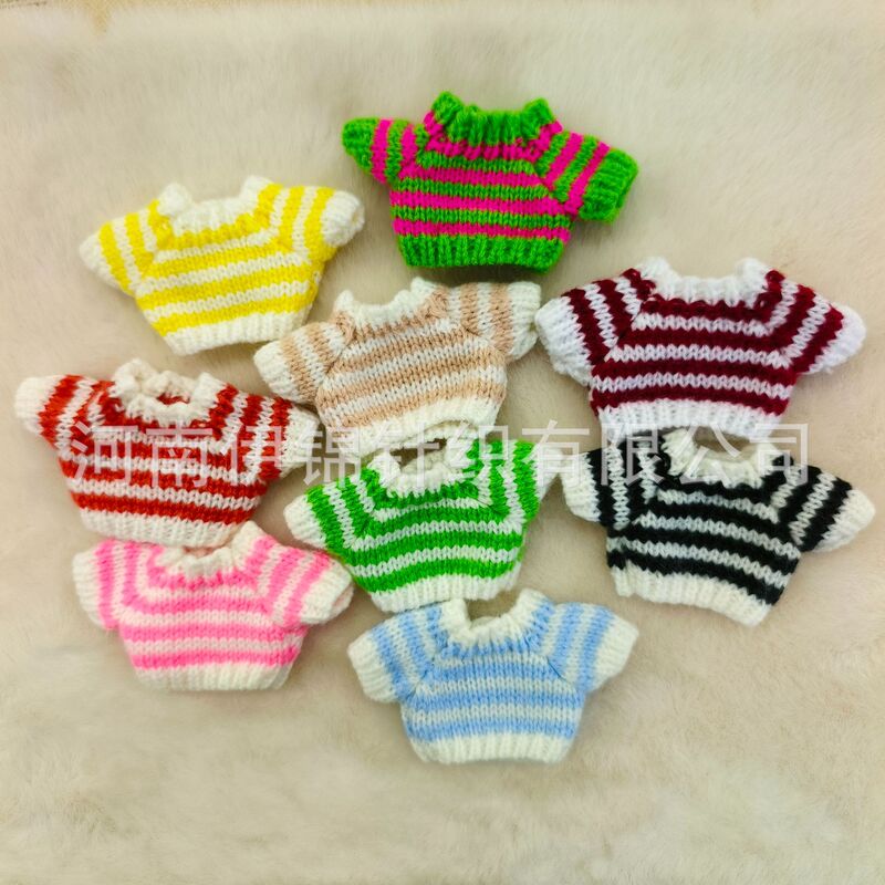 In-Stock 10cm Doll Clothes Gazi Sister Labubu Doll Clothes Bear Puppy Boss Dog Plush Doll Pendant Figurine