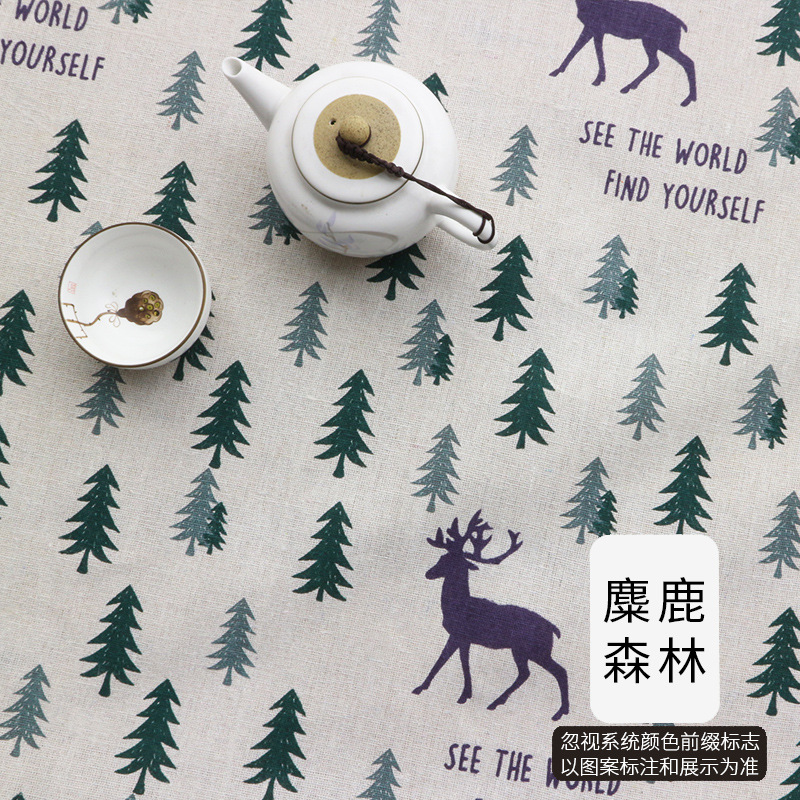 tela de lino de algodón tela de mesa cortina tela de tela de tela sofá tela hecha a mano procesamiento de tela